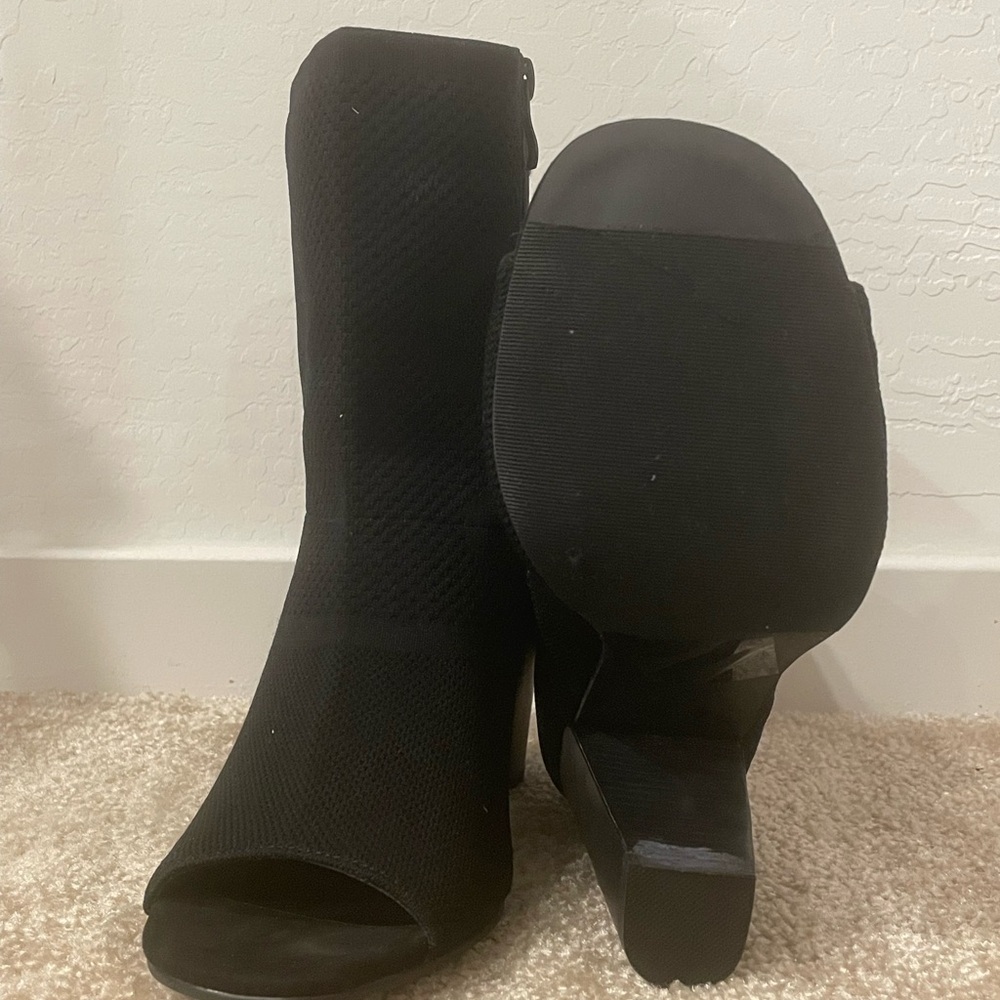 Knit Mesh Open Toe Bootie - Picture 2 of 7